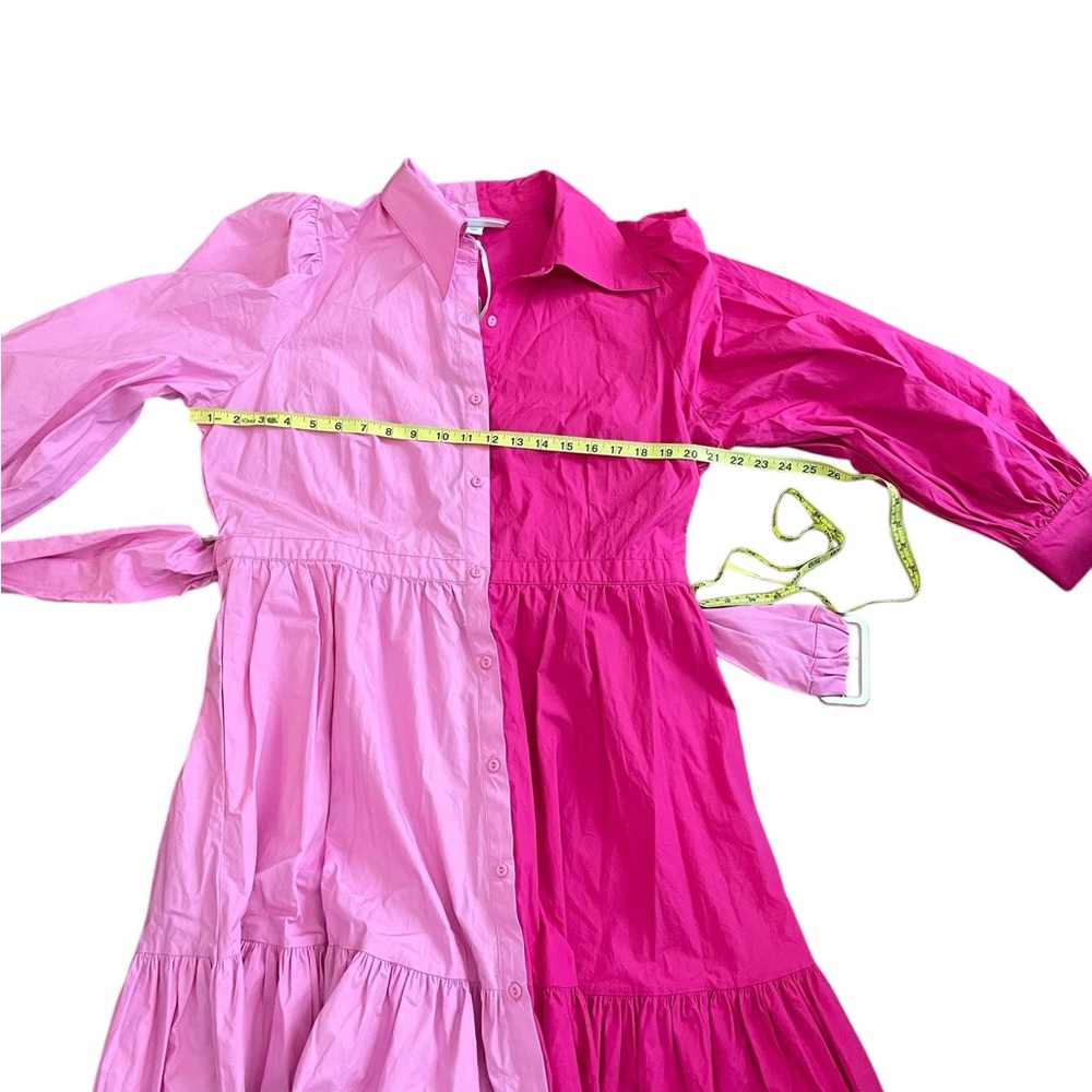 Christopher John Rogers x Target Two-Tone Pink Midi Shirt Dress New With Tags - Picture 14 of 16